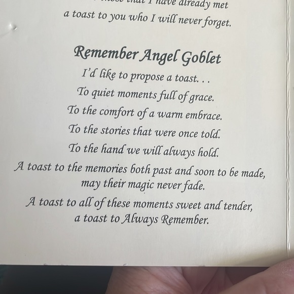 Kirk’s Folly Remember Angel Goblet/martini glass - Picture 10 of 10